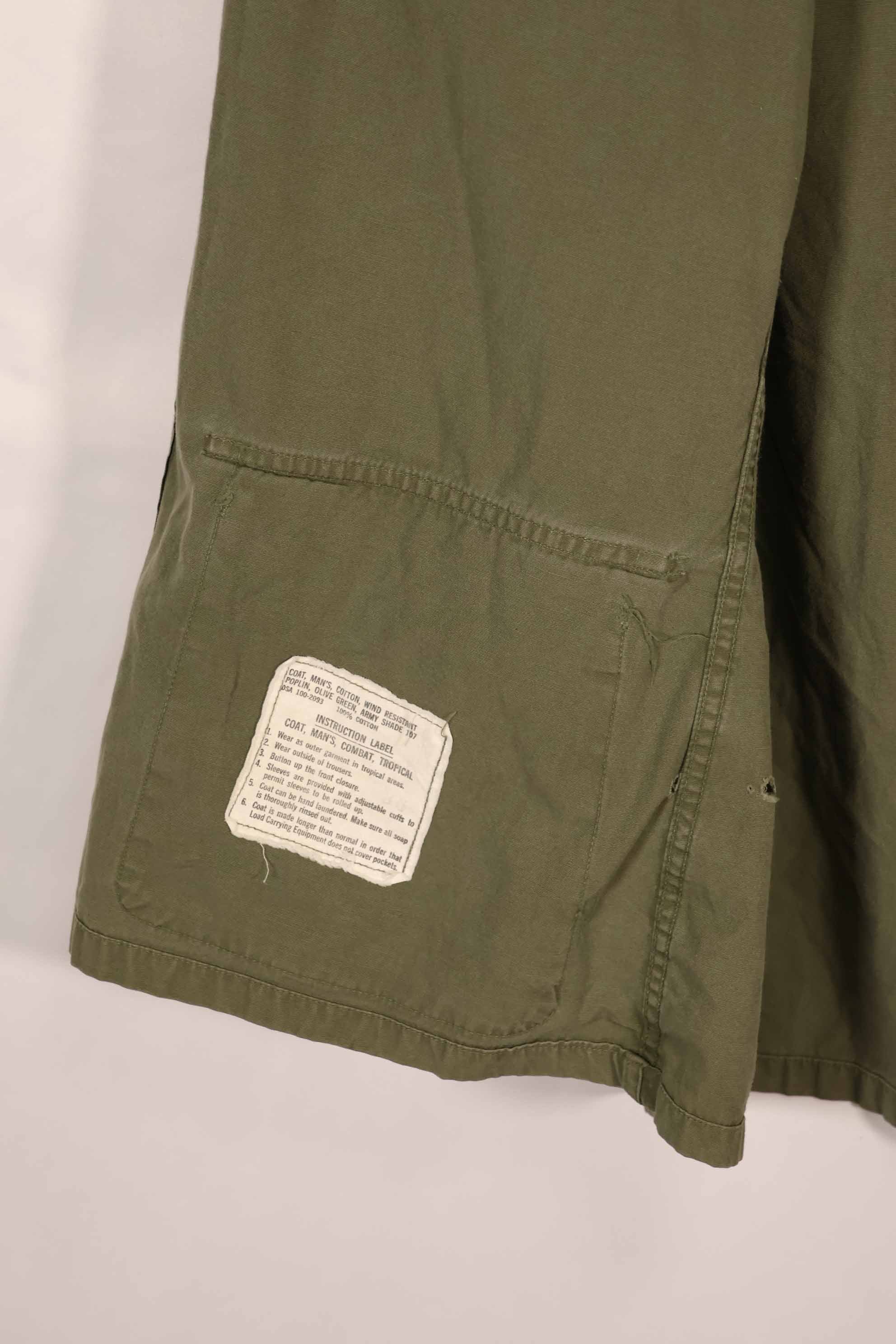 実物 1966年〜1967年製 3rd Model ジャングルファティーグ ジャケット M-L 中古品