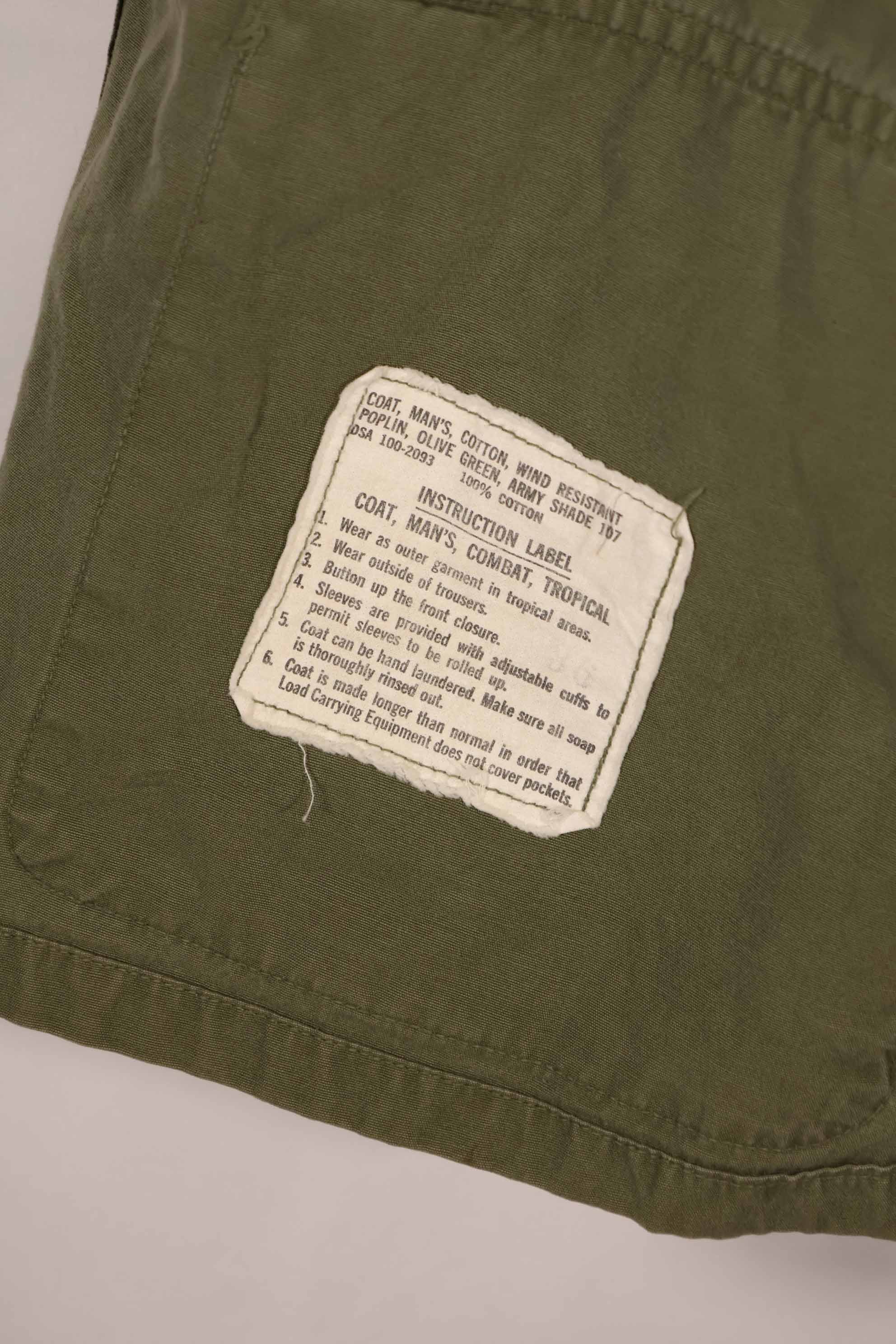 実物 1966年〜1967年製 3rd Model ジャングルファティーグ ジャケット M-L 中古品