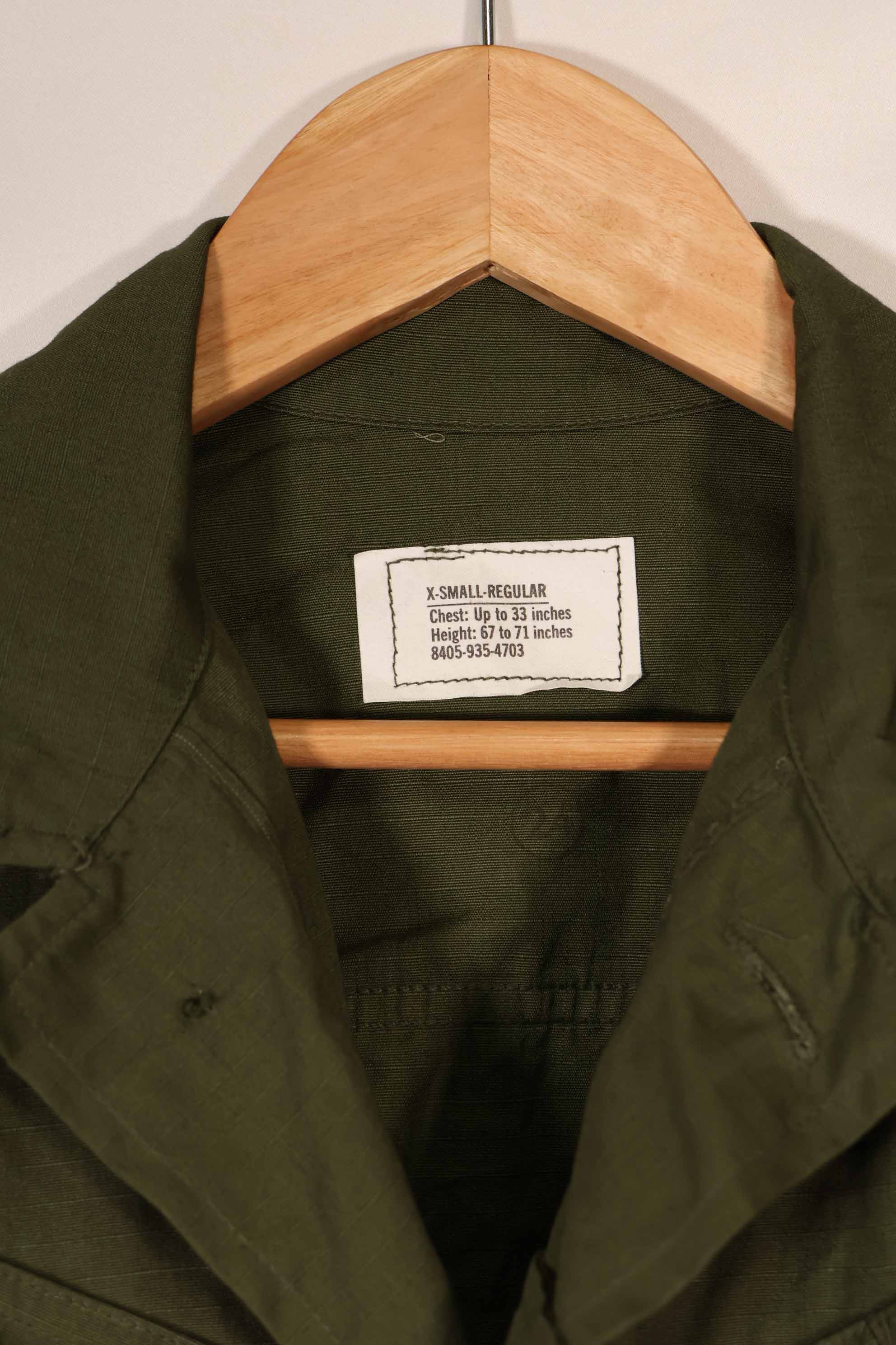 実物 1970年製 デッドストック 4th Model ジャングルファティーグ ジャケット X-S-R