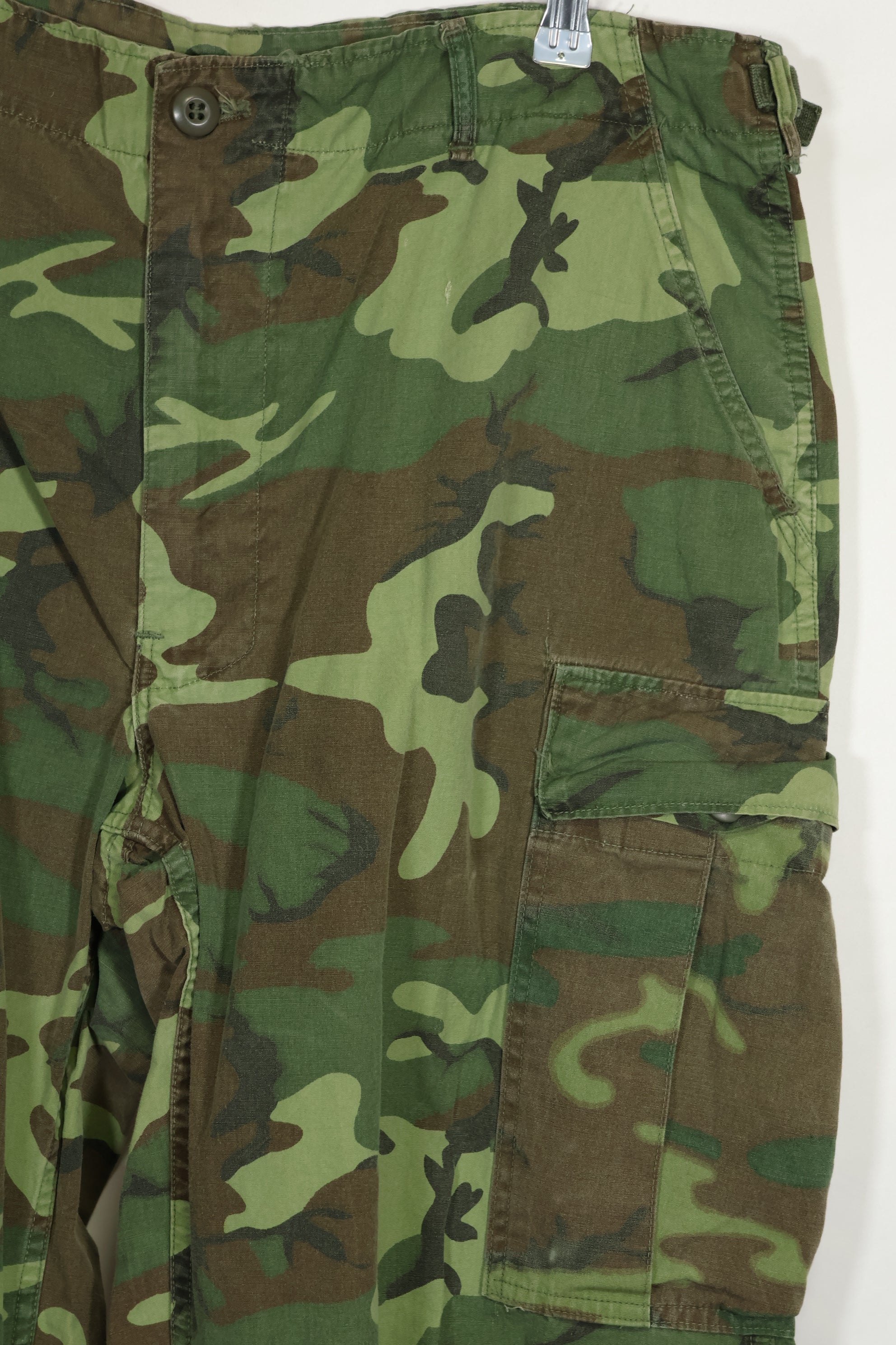 1967年 ポップリン製 初期プリント ERDL ジャングルファティーグパンツ L-L 大きめ 中古品