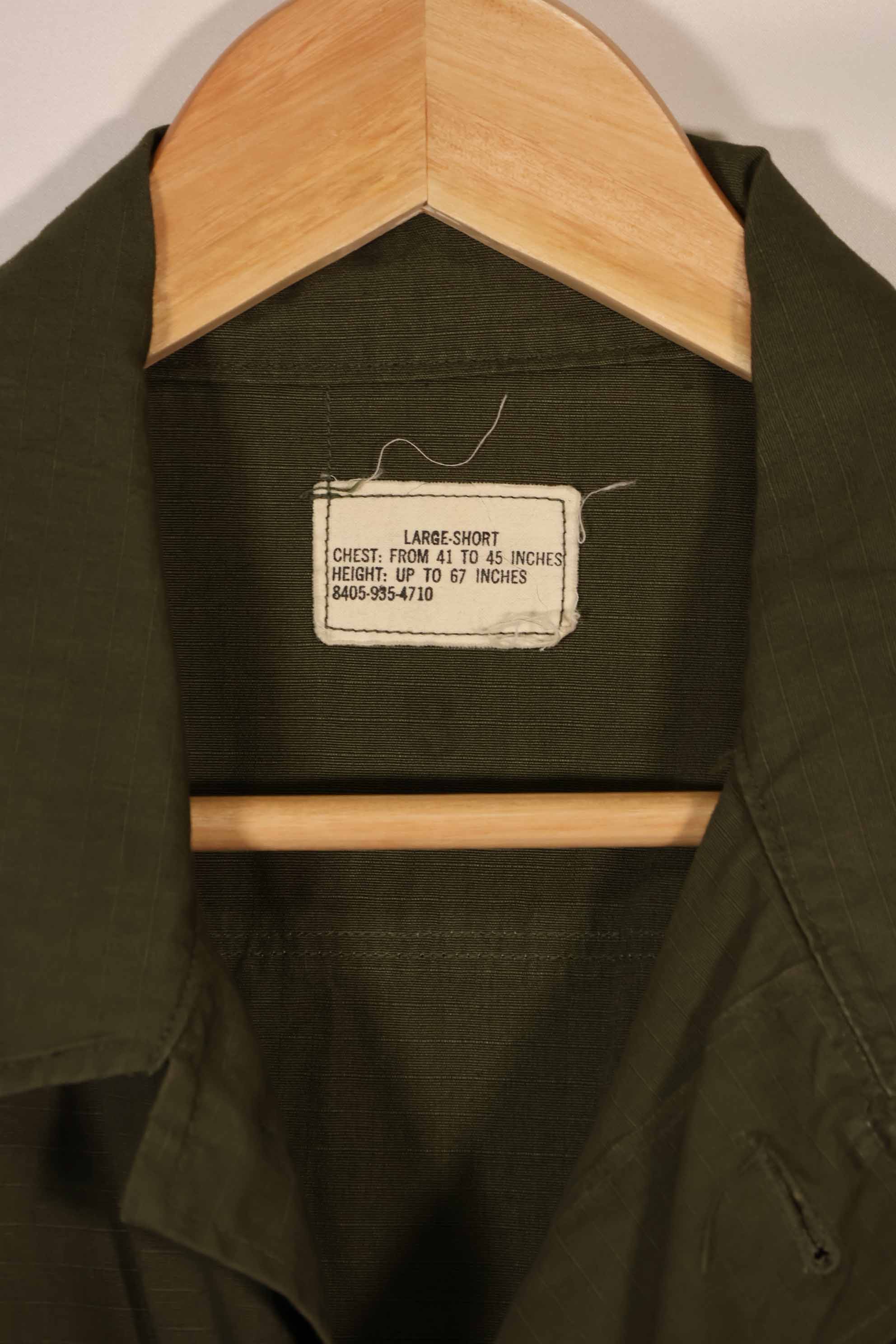 実物 1969年製 デッドストック 4th Model ジャングルファティーグ ジャケット L-S