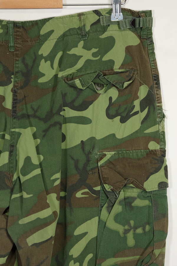 1967年 ポップリン製 初期プリント ERDL ジャングルファティーグパンツ L-L 大きめ 中古品