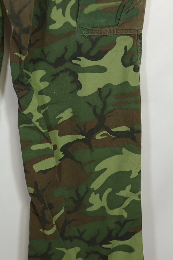 1967年 ポップリン製 初期プリント ERDL ジャングルファティーグパンツ L-L 大きめ 中古品