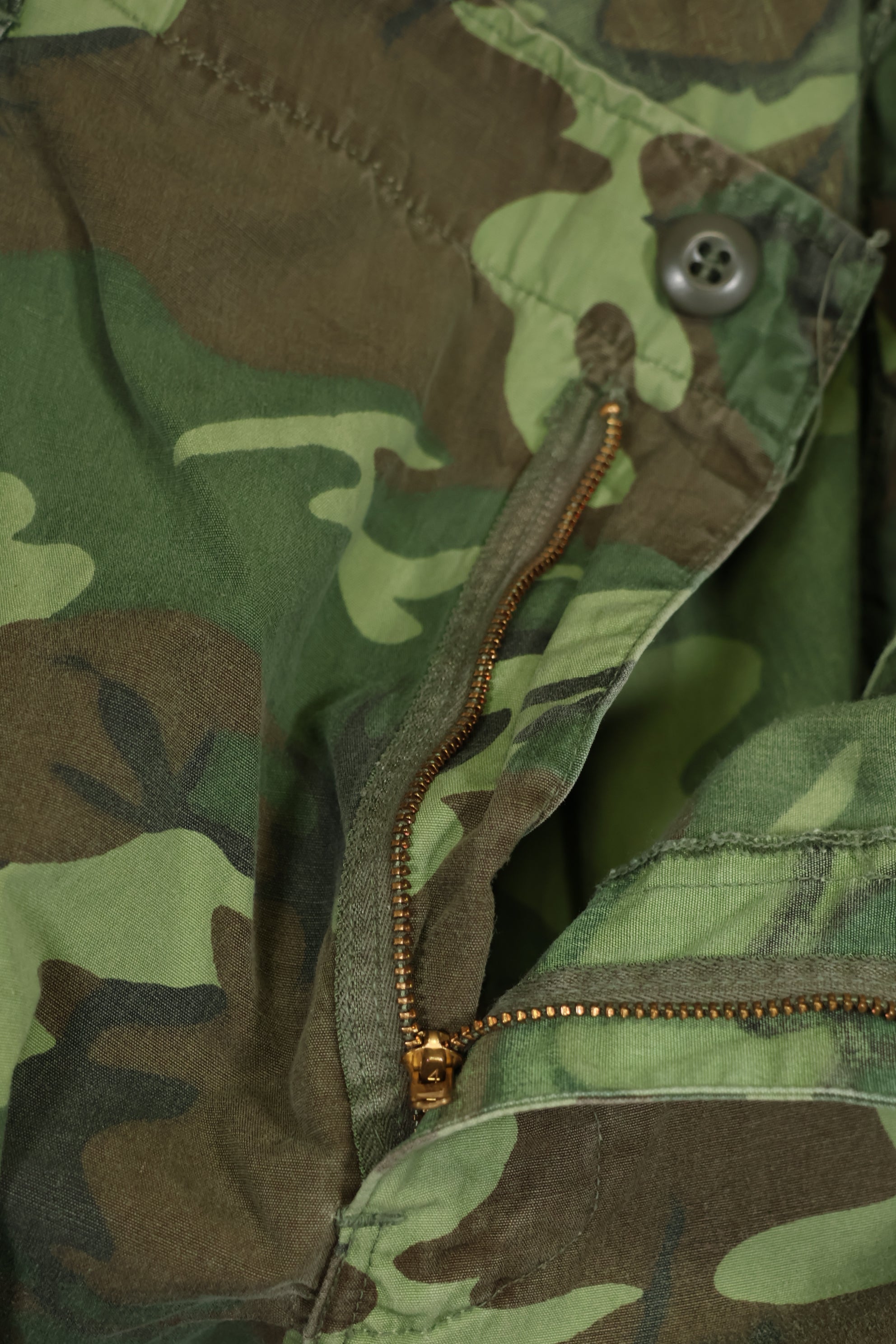 1967年 ポップリン製 初期プリント ERDL ジャングルファティーグパンツ L-L 大きめ 中古品