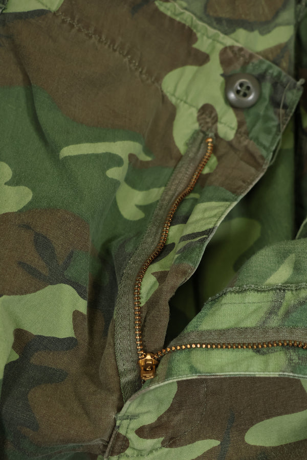 1967年 ポップリン製 初期プリント ERDL ジャングルファティーグパンツ L-L 大きめ 中古品