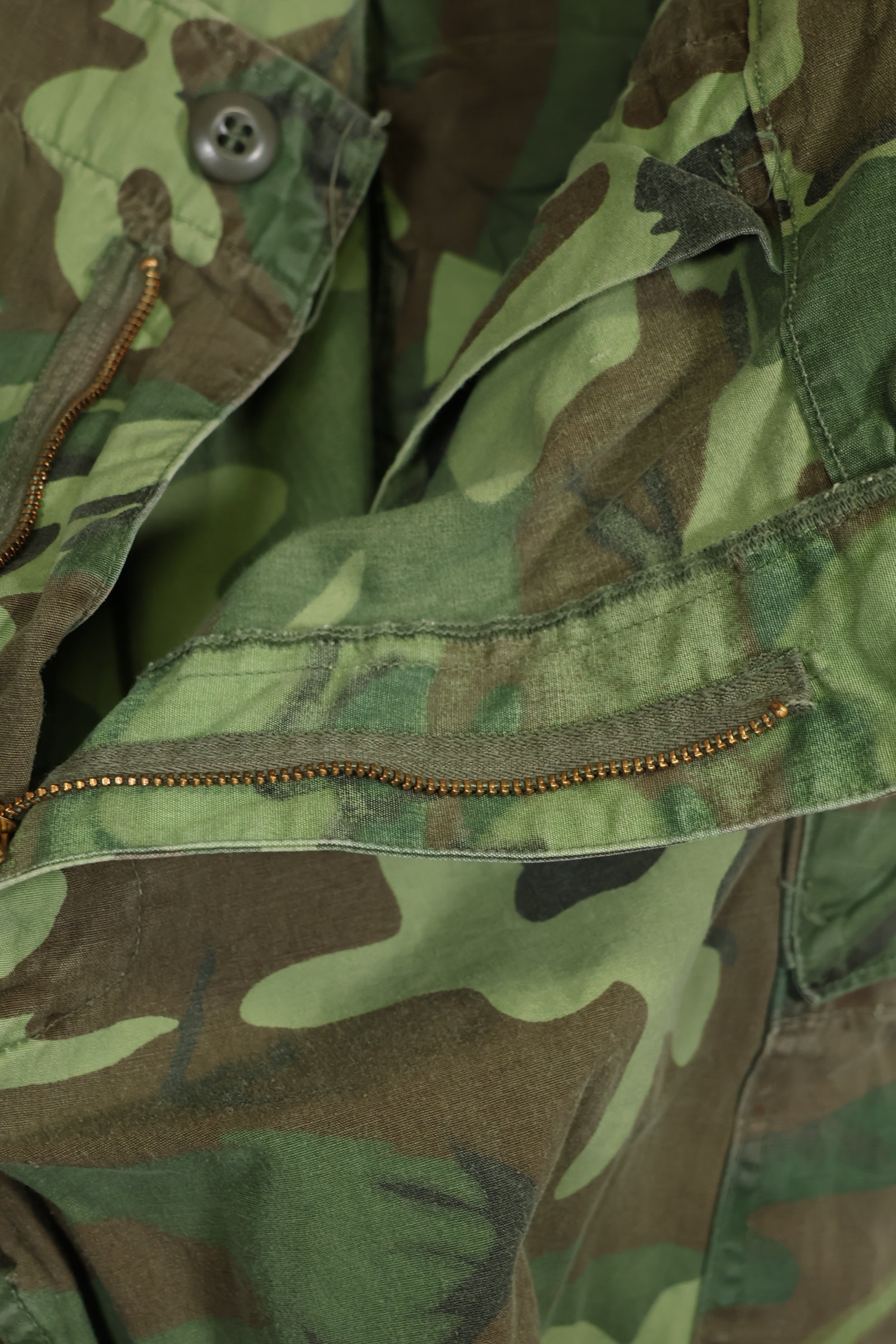 1967年 ポップリン製 初期プリント ERDL ジャングルファティーグパンツ L-L 大きめ 中古品