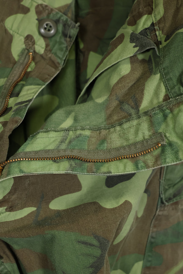 1967年 ポップリン製 初期プリント ERDL ジャングルファティーグパンツ L-L 大きめ 中古品