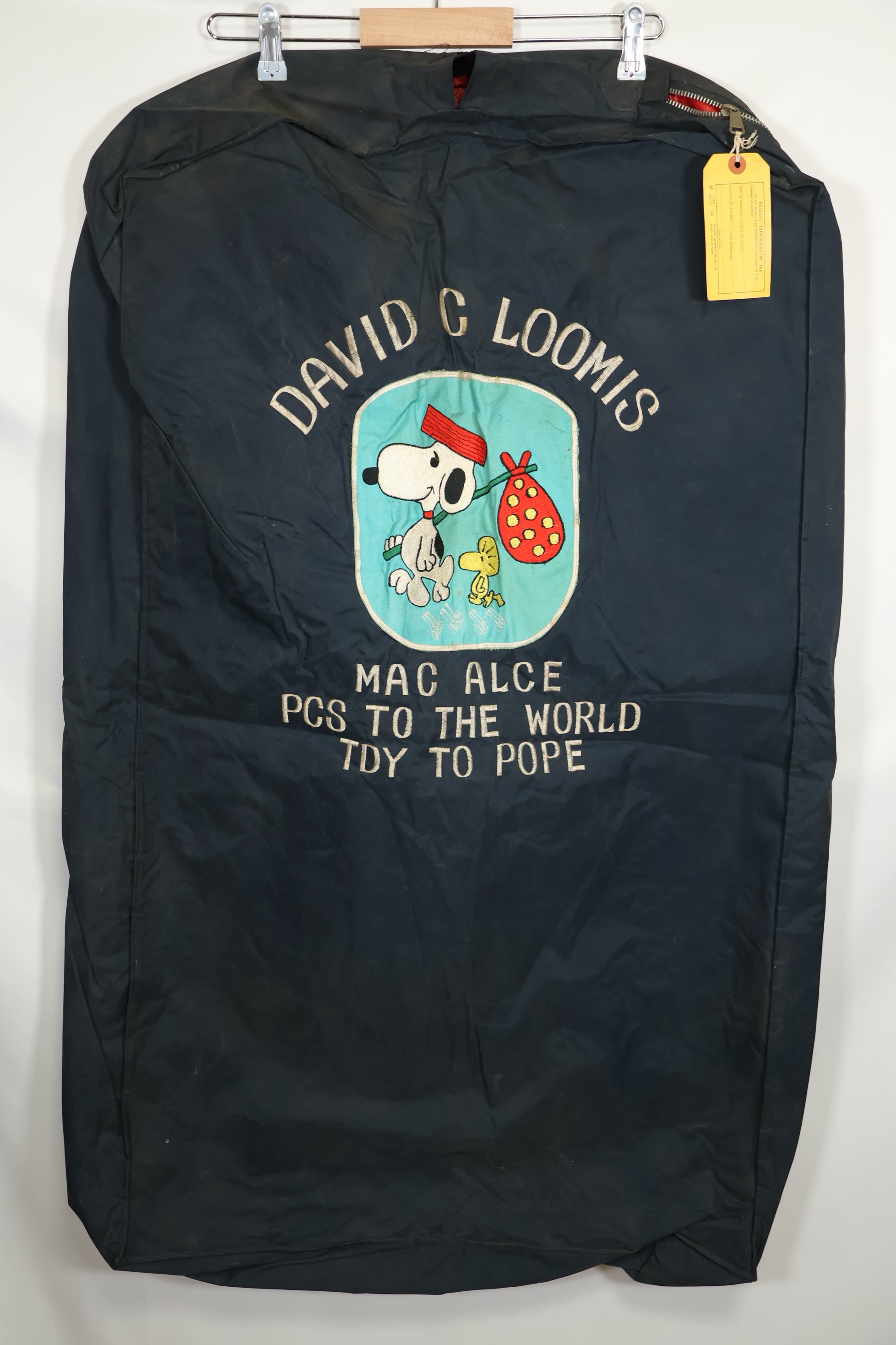 推定1960年代 アメリカ空軍 スヌーピーモチーフ スーツバッグ 個人調達品 中古品