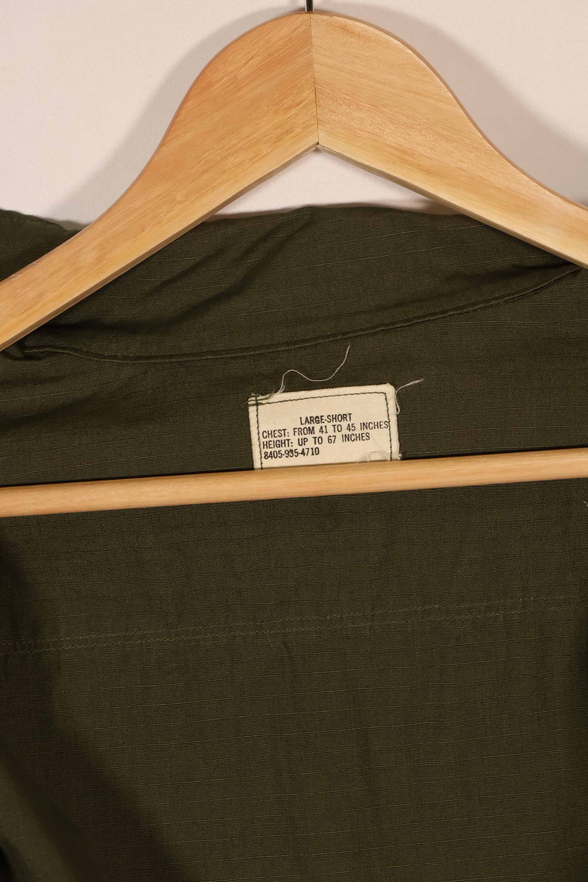 実物 1969年製 デッドストック 4th Model ジャングルファティーグ ジャケット L-S