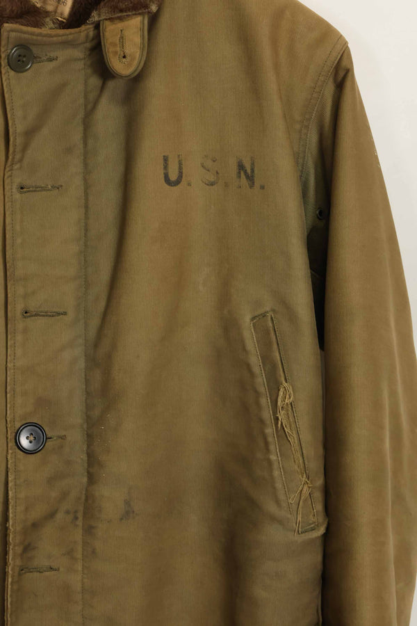 1940年代〜50年代 アメリカ海軍 N-1 デッキジャケット サイズ 36 中古品