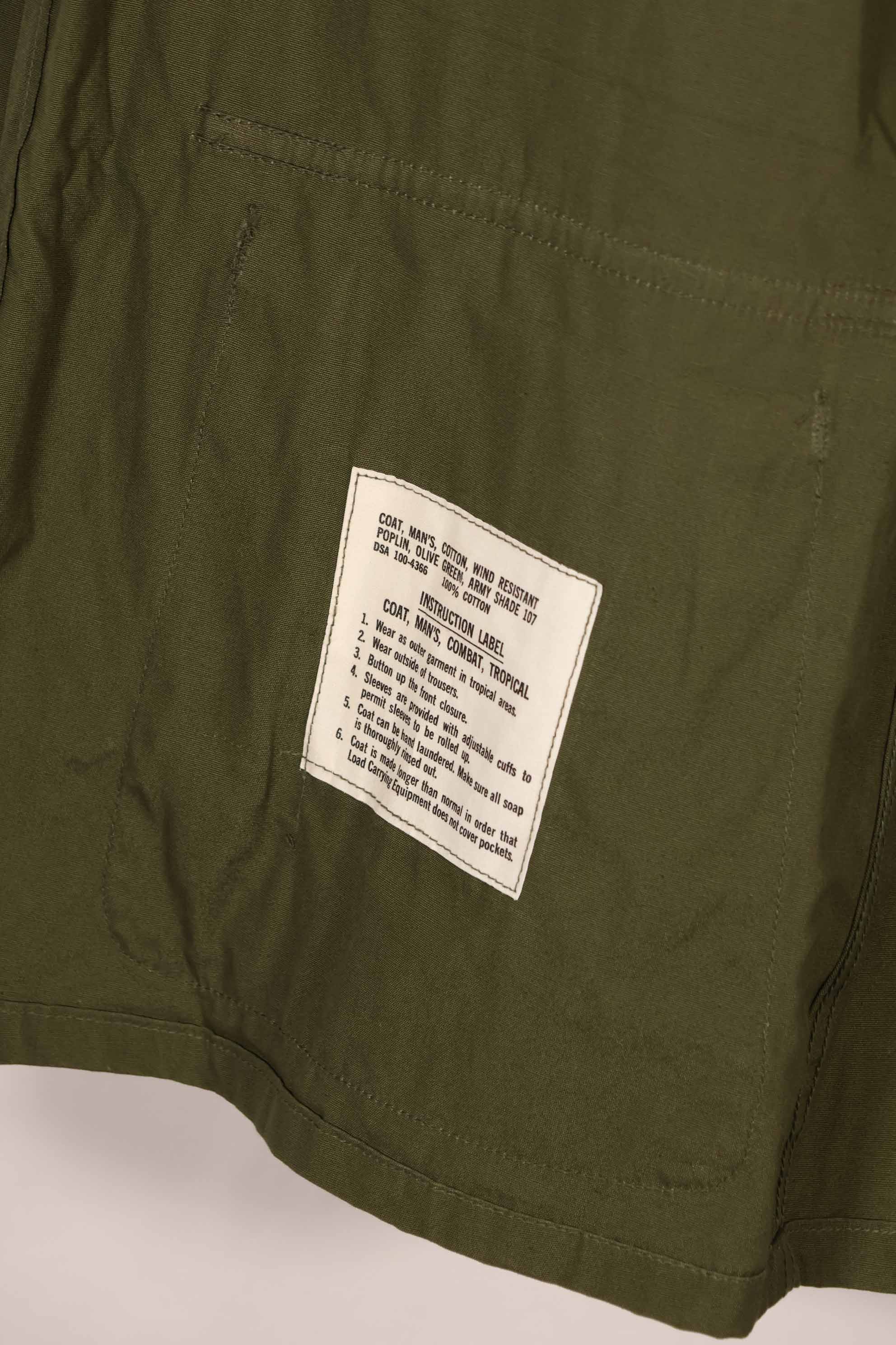 実物 1966年〜1967年製 3rd Model ジャングルファティーグ ジャケット M-R USAF徽章付  B