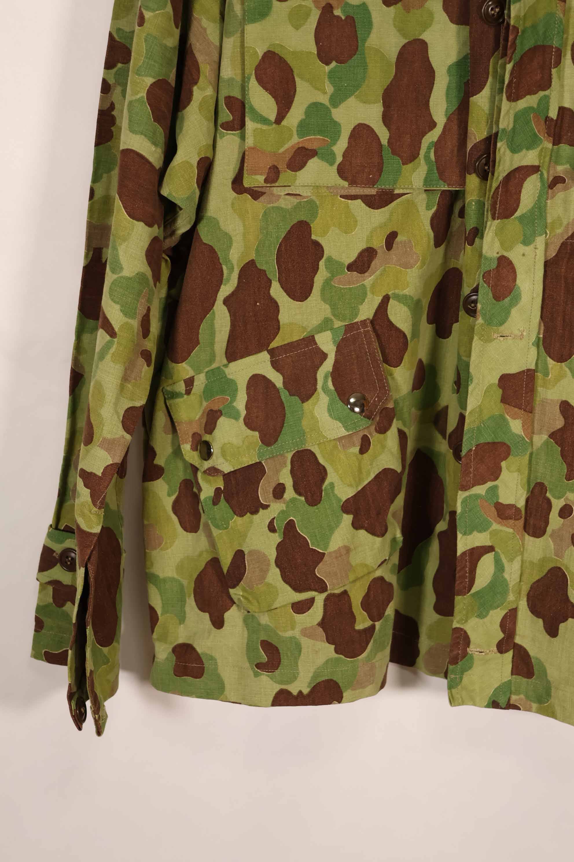 実物生地レプリカ フロッグスキン迷彩 フランス軍空挺ジャケットカット 中古品