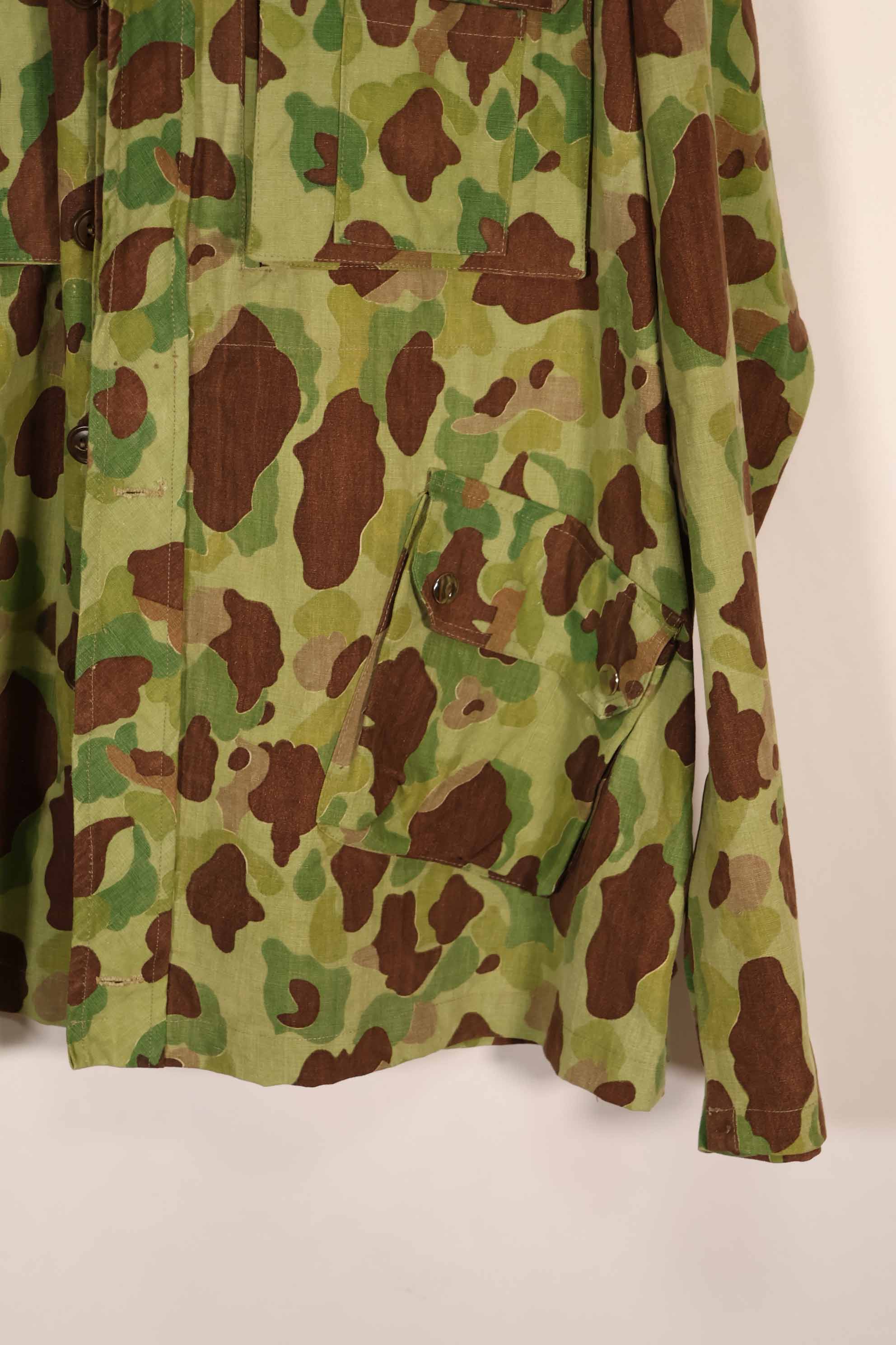 実物生地レプリカ フロッグスキン迷彩 フランス軍空挺ジャケットカット 中古品