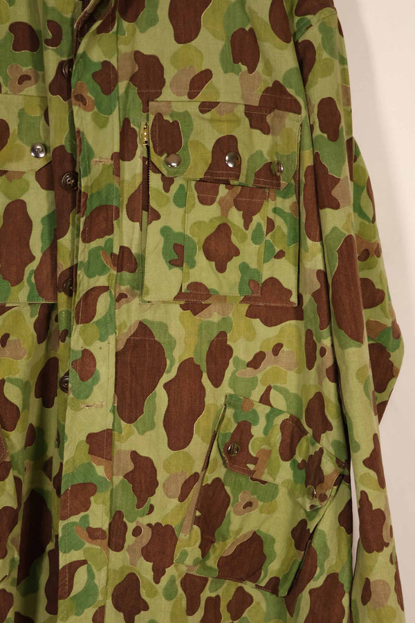 実物生地レプリカ フロッグスキン迷彩 フランス軍空挺ジャケットカット 中古品