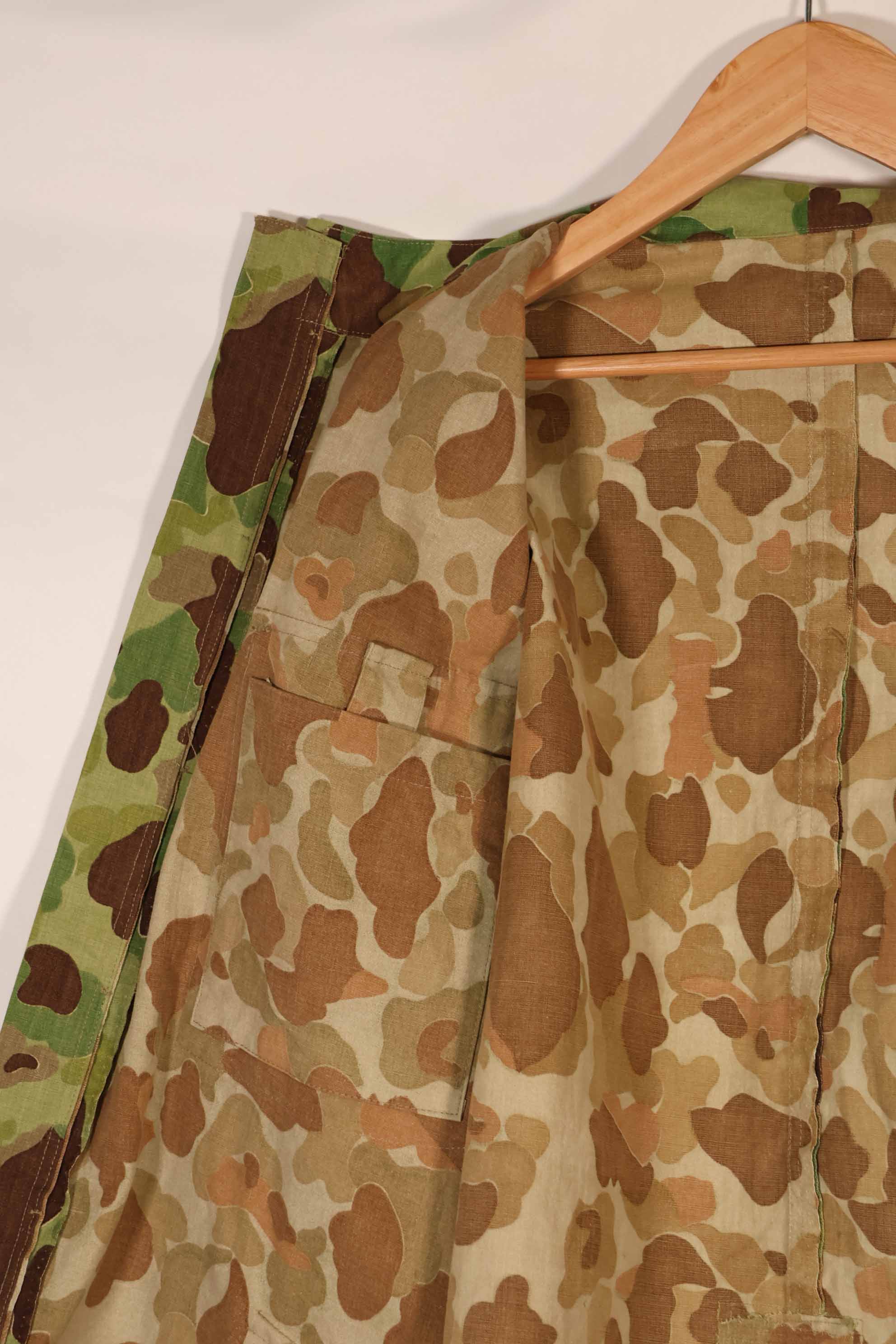 実物生地レプリカ フロッグスキン迷彩 フランス軍空挺ジャケットカット 中古品