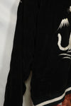 1950年代 Japan Jacket 大きめサイズ 虎デザイン ブラック 補修あり 中古品