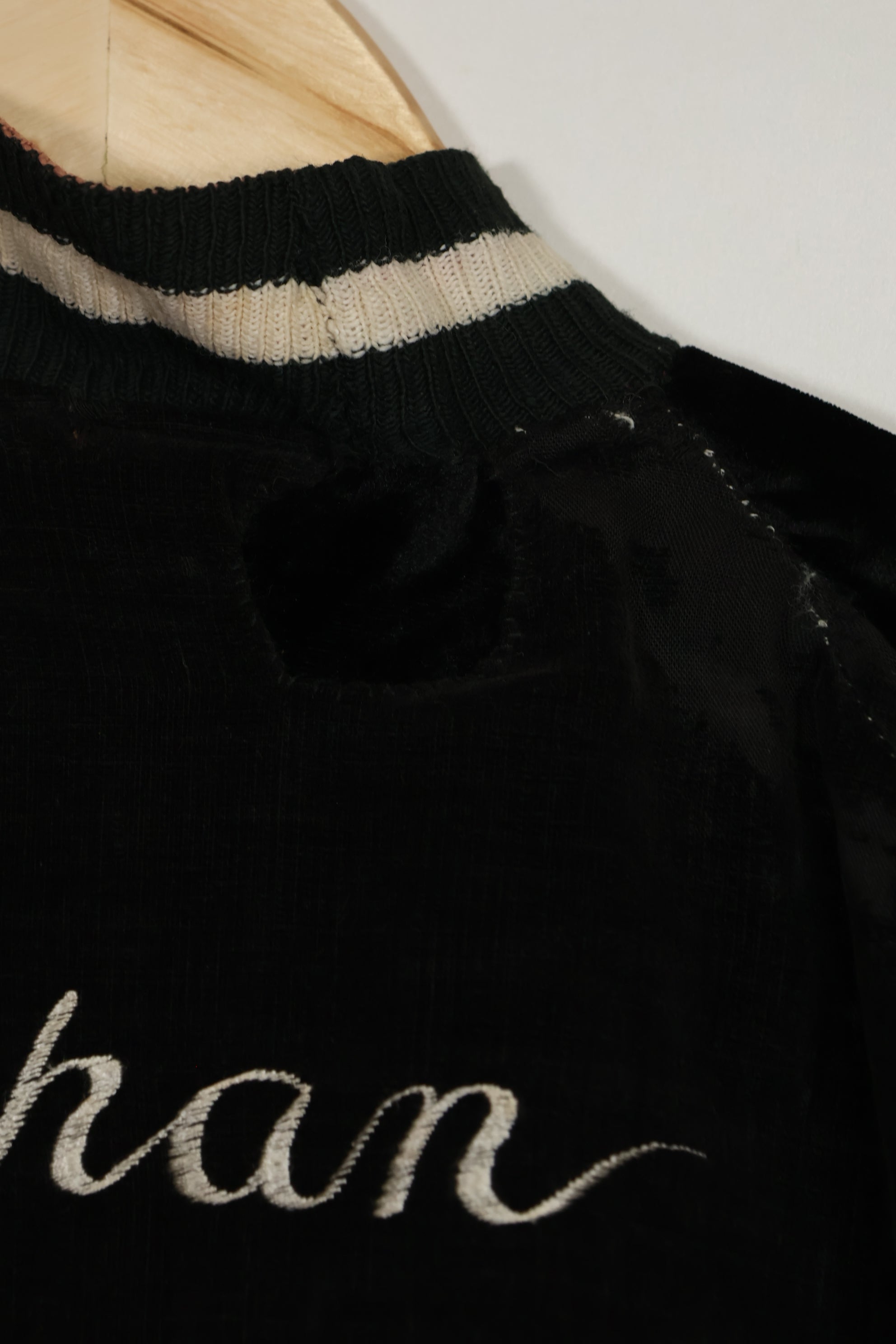 1950年代 Japan Jacket 大きめサイズ 虎デザイン ブラック 補修あり 中古品