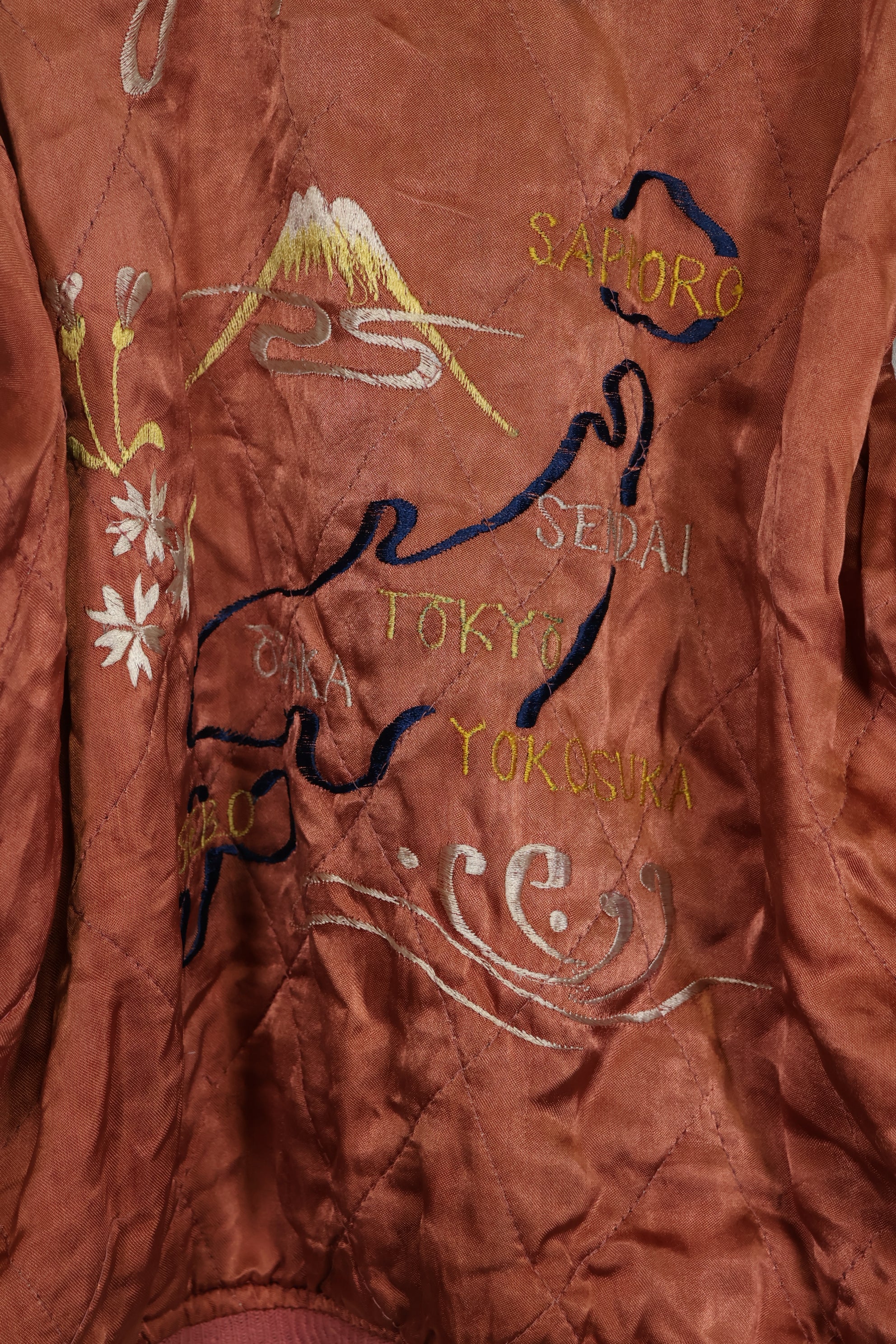 1950年代 Japan Jacket 大きめサイズ 虎デザイン ブラック 補修あり 中古品