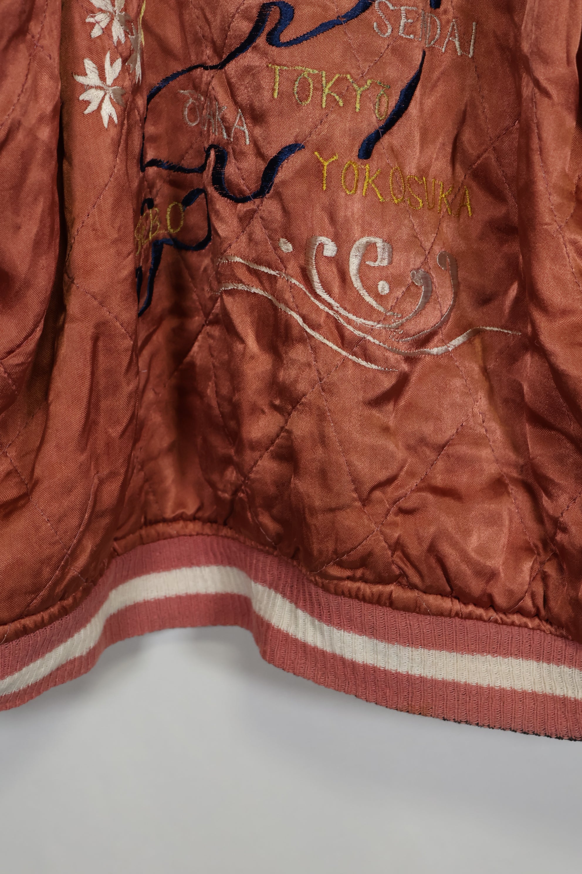 1950年代 Japan Jacket 大きめサイズ 虎デザイン ブラック 補修あり 中古品