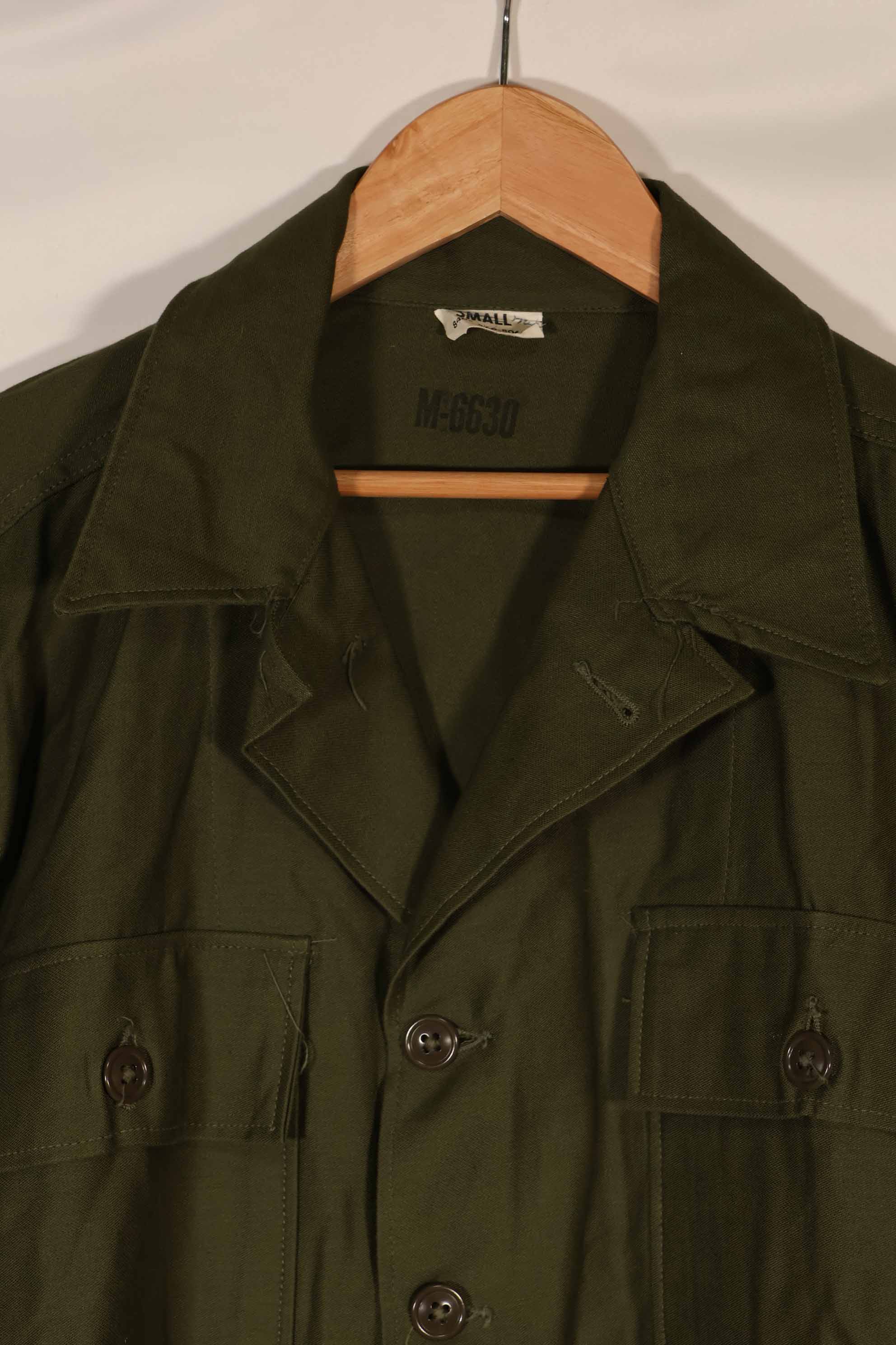 実物 1959年製 アメリカ軍 OG-107 ユーティリティシャツ SMALL デッドストック