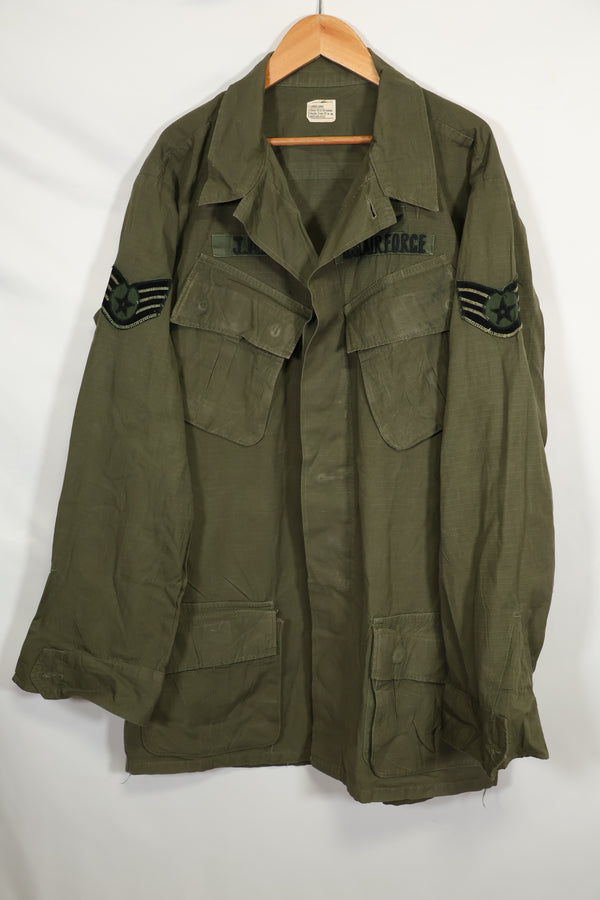 1968年契約 4th Model リップストップ ジャングルファティーグ L-L USAF 下士官 中古品