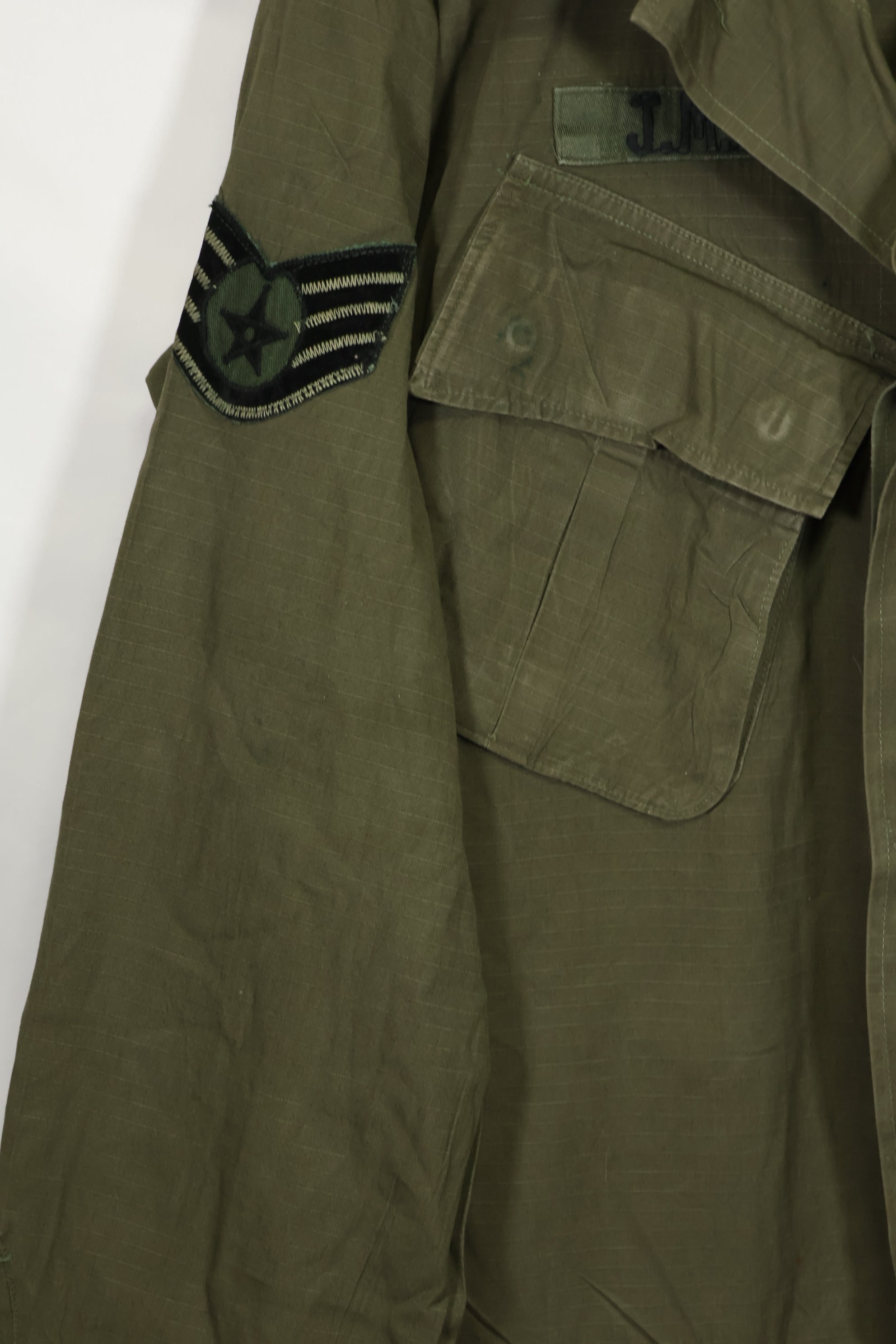 1968年契約 4th Model リップストップ ジャングルファティーグ L-L USAF 下士官 中古品
