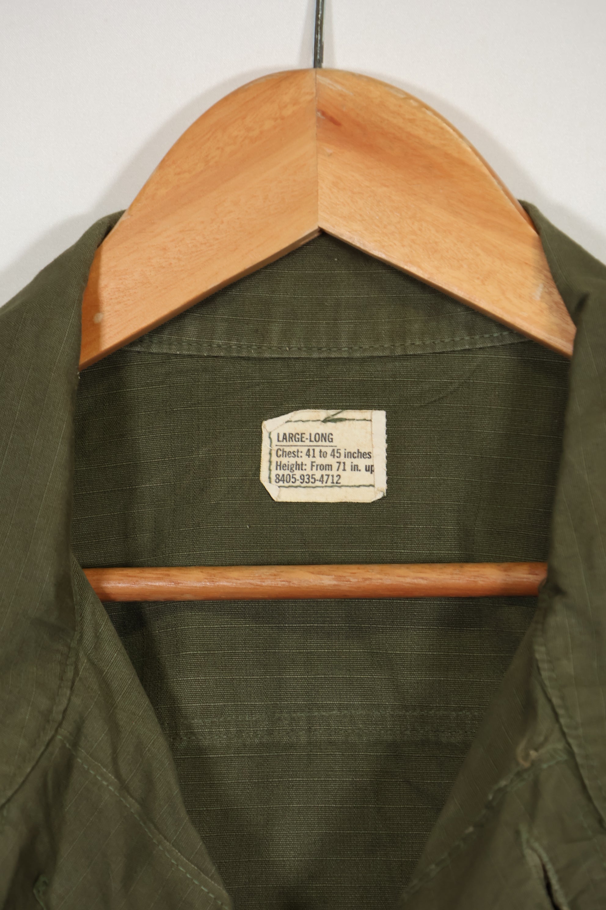 1968年契約 4th Model リップストップ ジャングルファティーグ L-L USAF 下士官 中古品