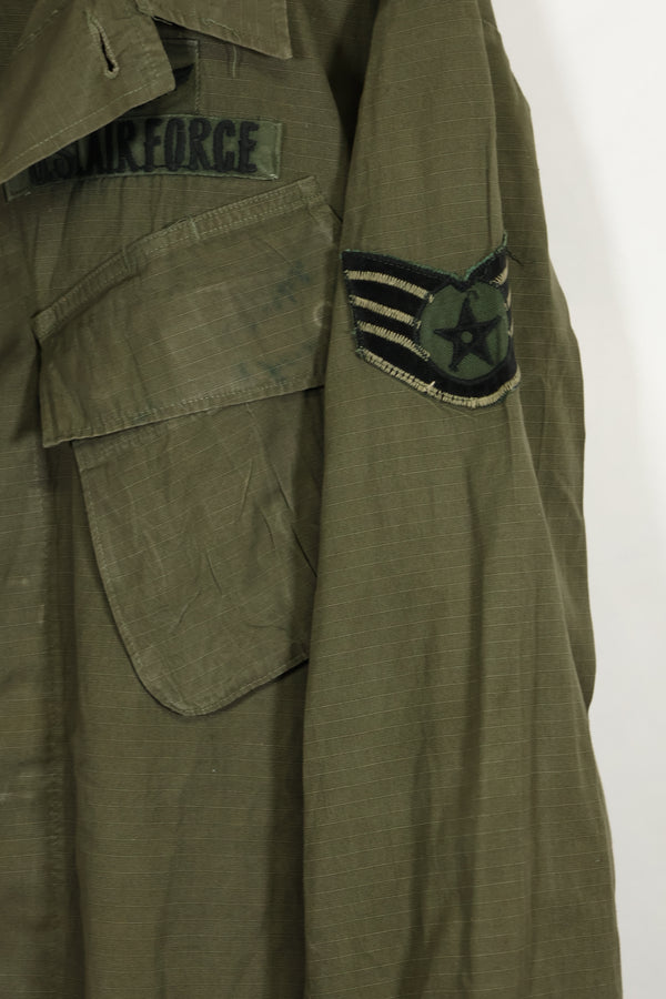 1968年契約 4th Model リップストップ ジャングルファティーグ L-L USAF 下士官 中古品