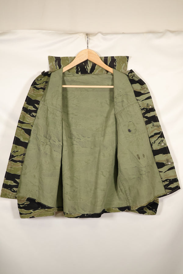 実物 レイトウォーパターン タイガーストライプ シャツ ヘビーウェイト生地 状態良い