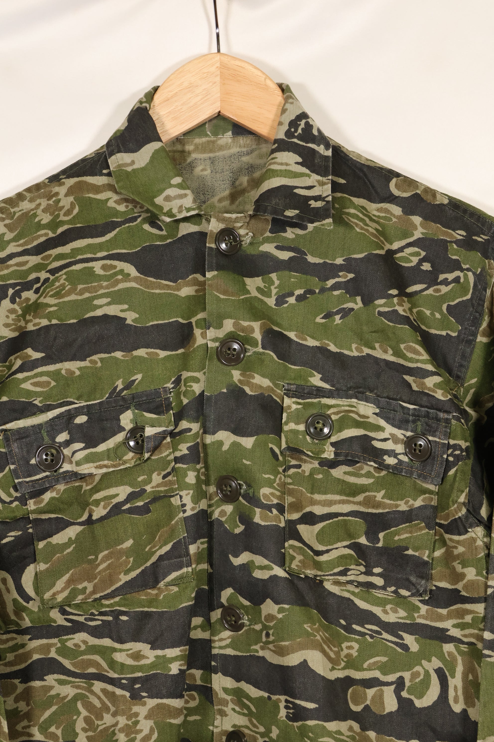 1960年代 タイガーストライプ シャツ CIDGパターン 状態良い 中古品 B