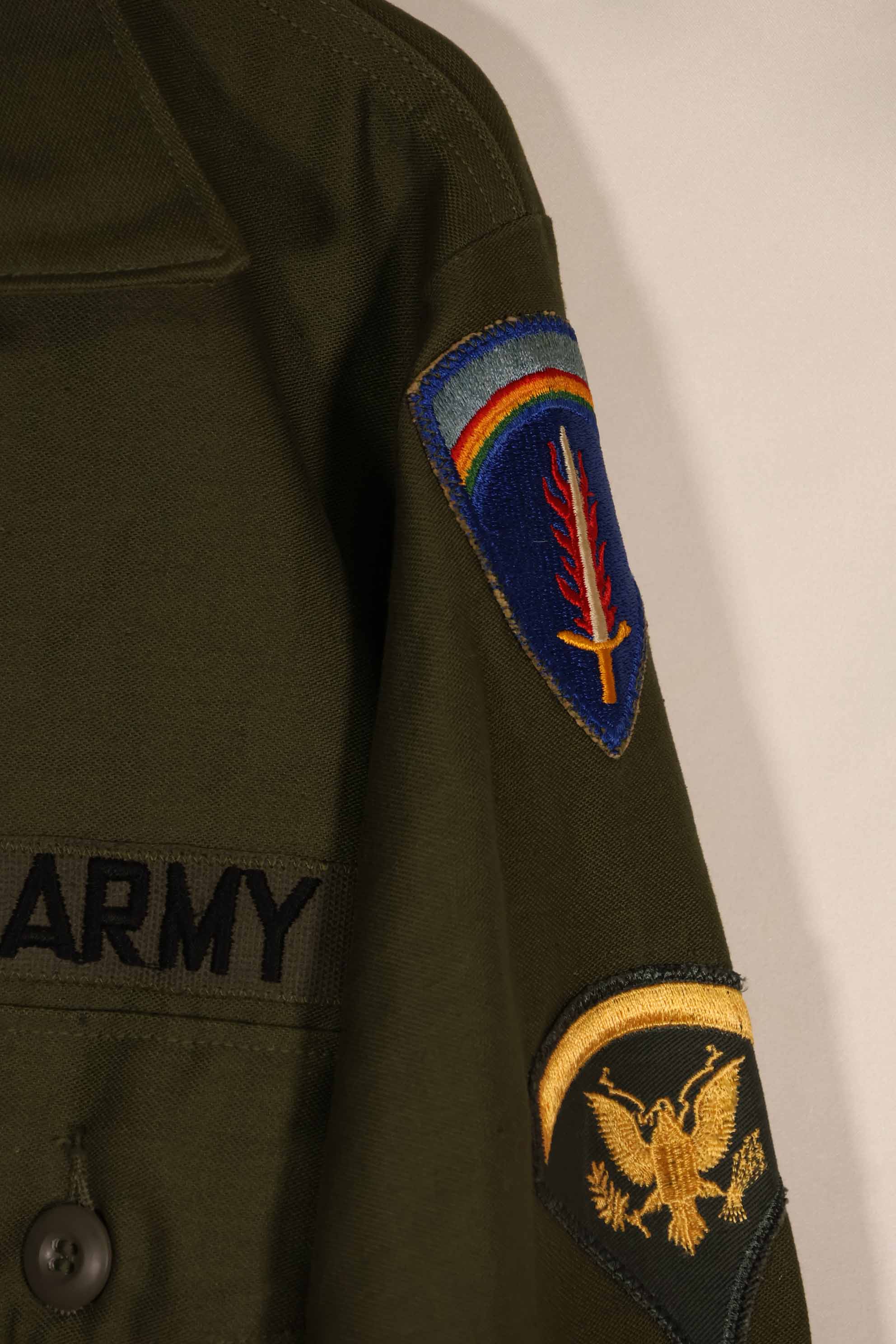 実物 1970年代 OG-107 ユーティリティシャツ パッチ付き 後付け 中古品