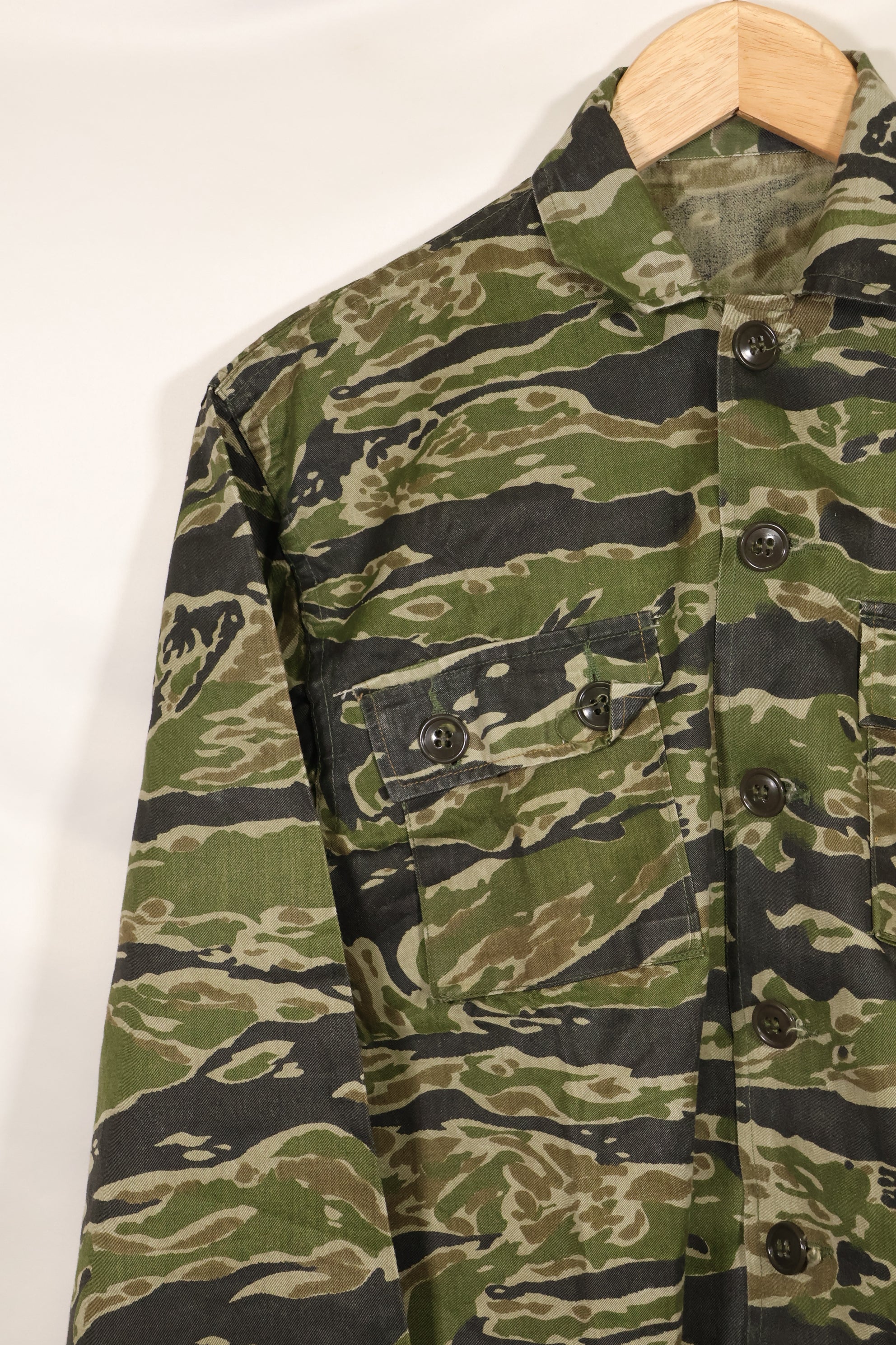 1960年代 タイガーストライプ シャツ CIDGパターン 状態良い 中古品 B