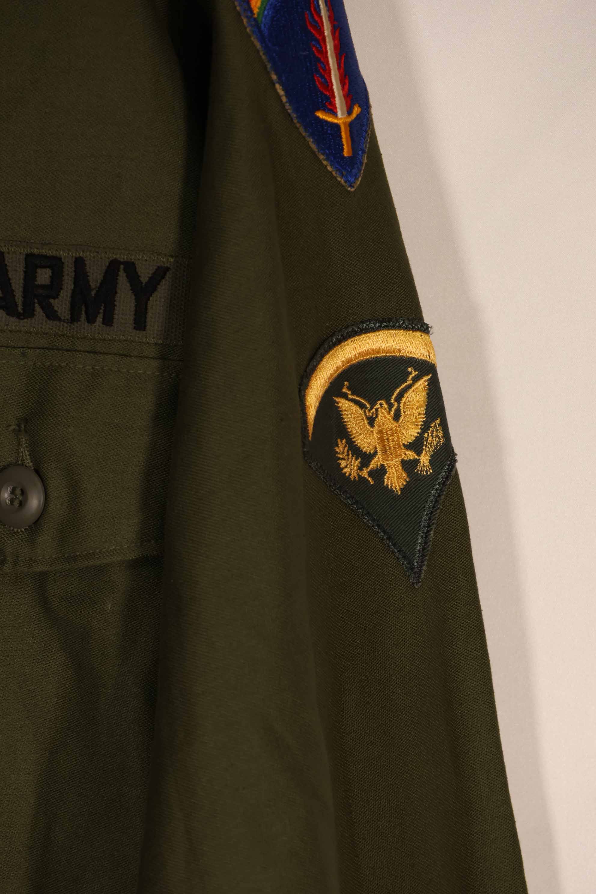 実物 1970年代 OG-107 ユーティリティシャツ パッチ付き 後付け 中古品