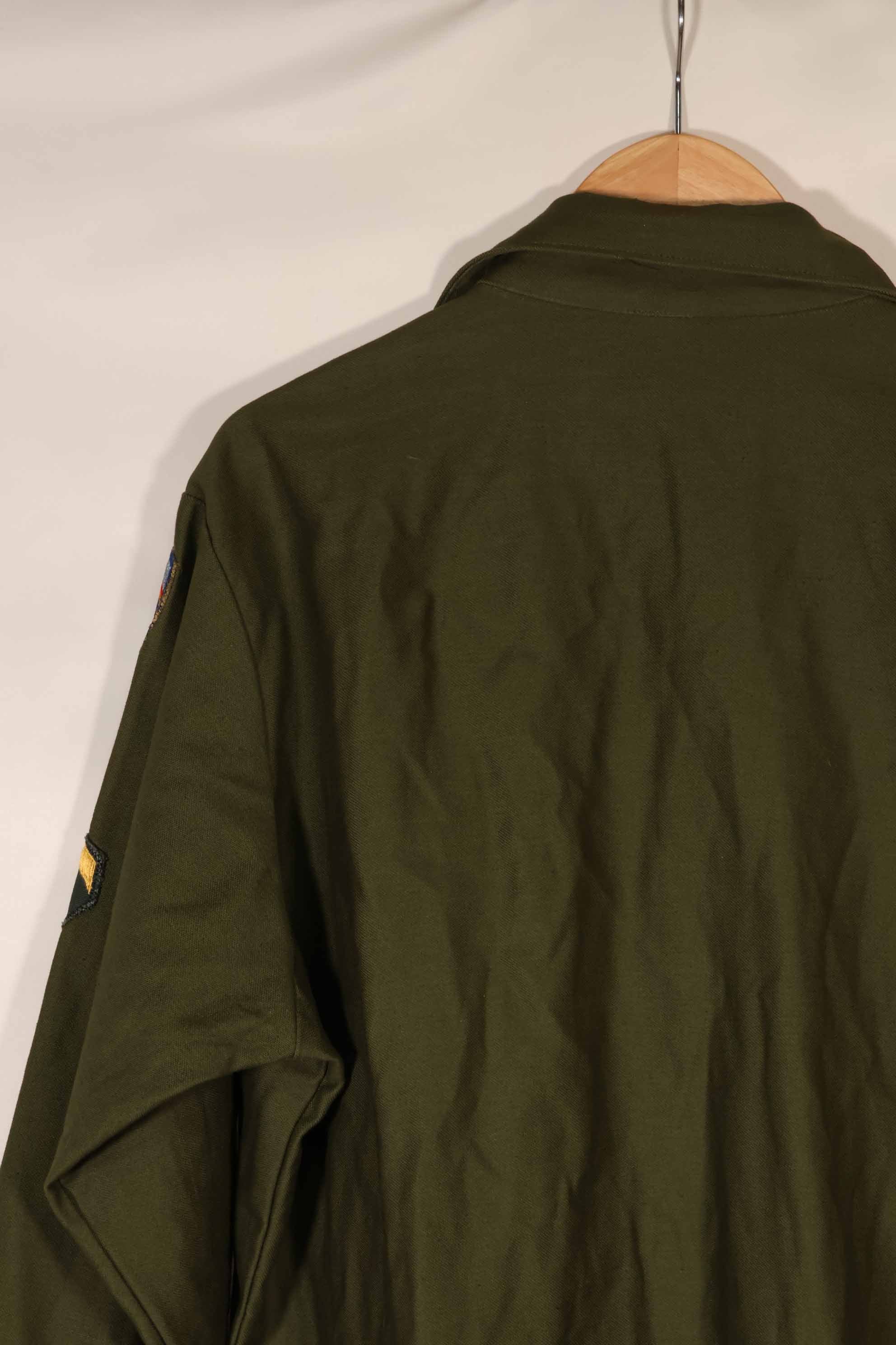 実物 1970年代 OG-107 ユーティリティシャツ パッチ付き 後付け 中古品