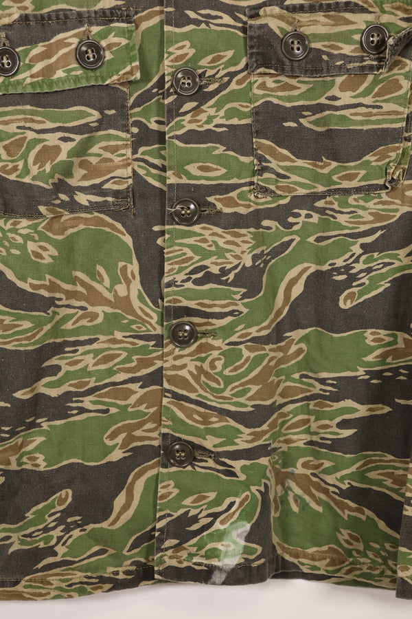 実物 レイトウォーパターン タイガーストライプ シャツ A-L 退色あり