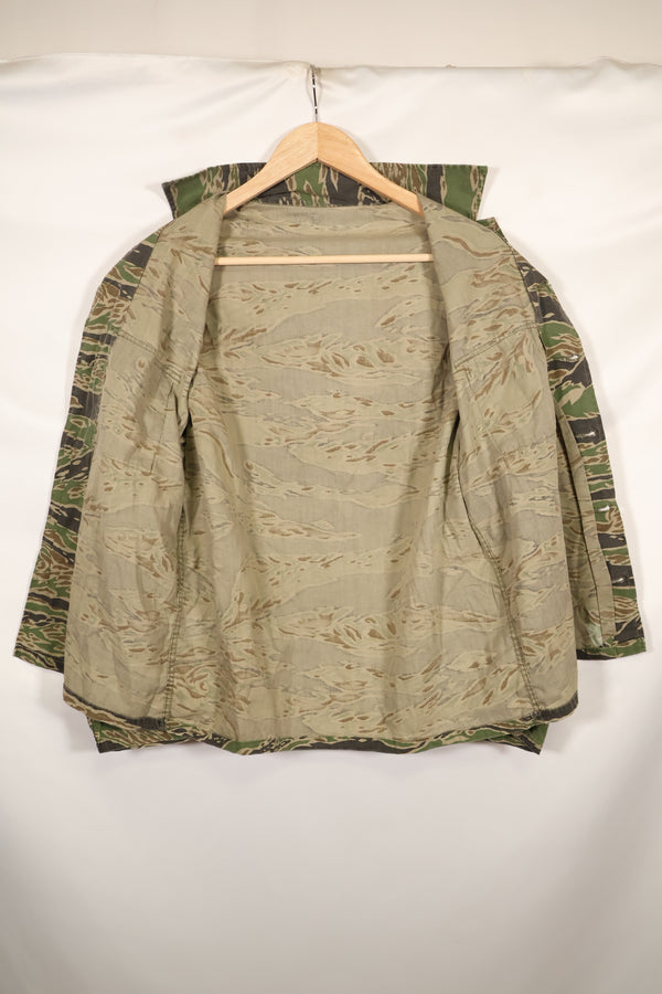 実物 レイトウォーパターン タイガーストライプ シャツ A-L 退色あり