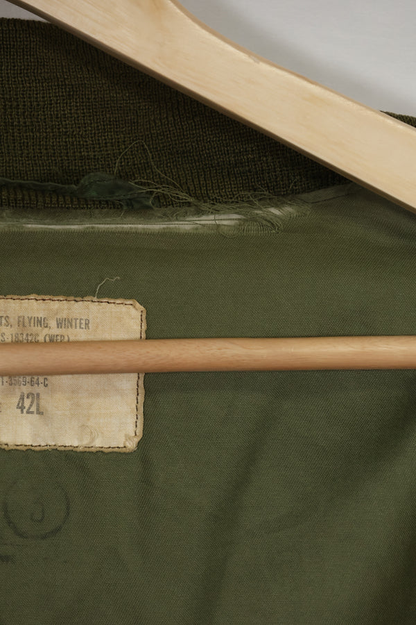 1964年契約 アメリカ海軍 WEP(G-9) フライトジャケット 摩耗などあり 中古品