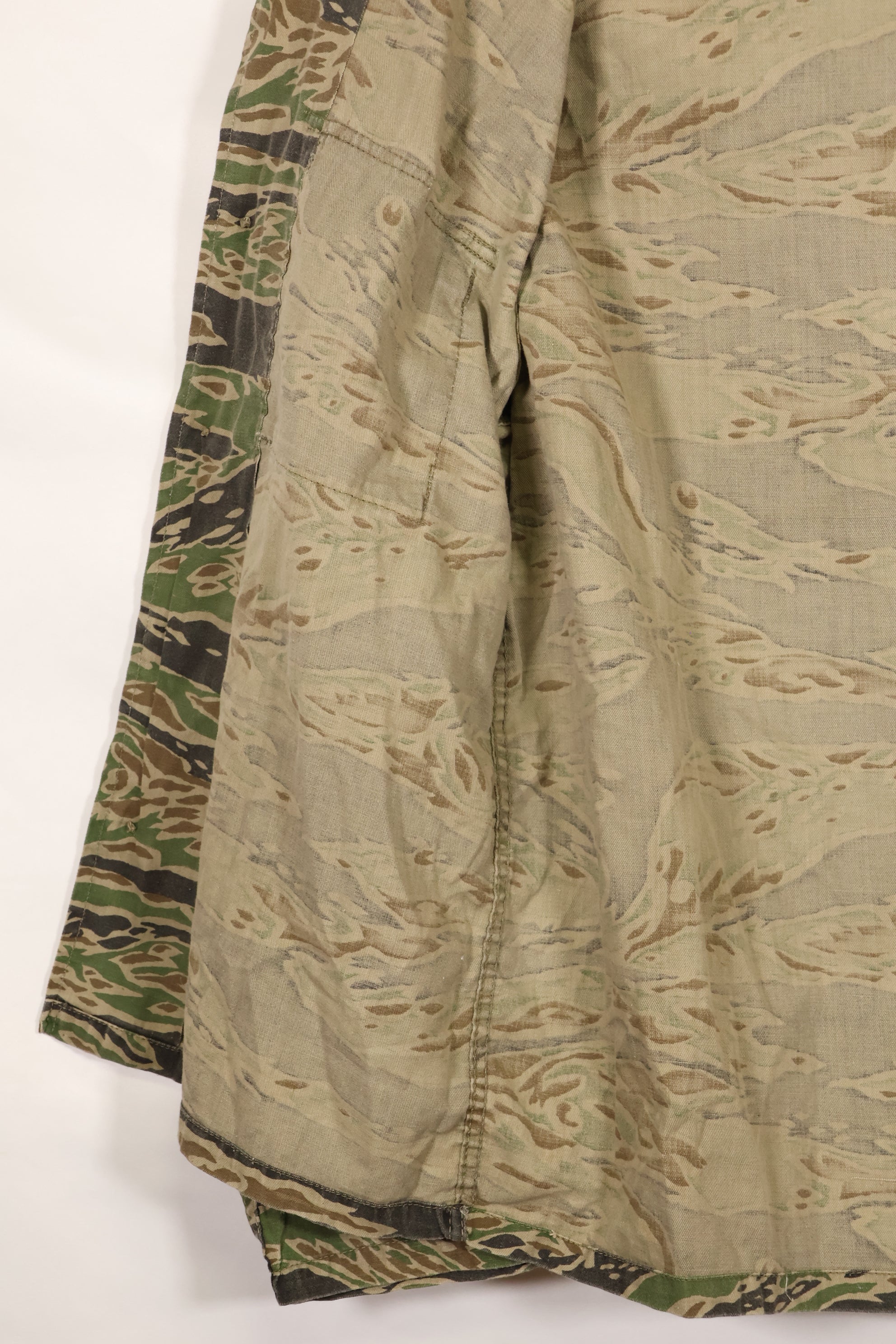 実物 レイトウォーパターン タイガーストライプ シャツ A-L 退色あり