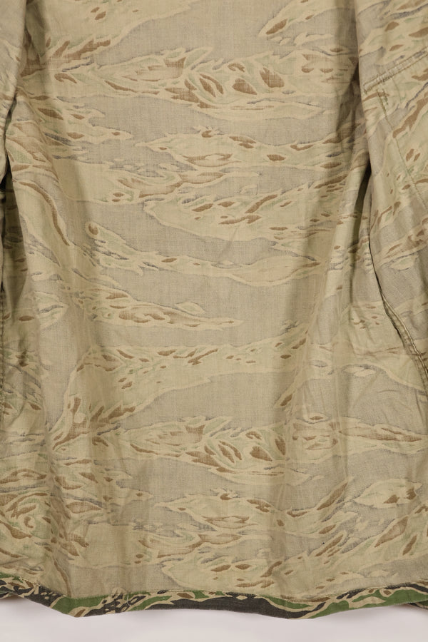 実物 レイトウォーパターン タイガーストライプ シャツ A-L 退色あり