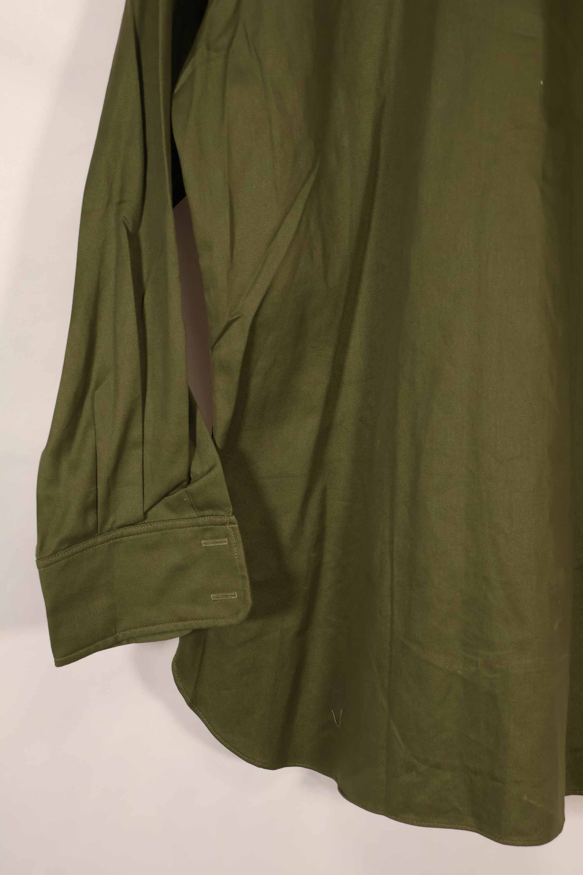 実物 1966年製 デッドストック オーストラリア軍 OD ファティーグシャツ 15 1/2 X32