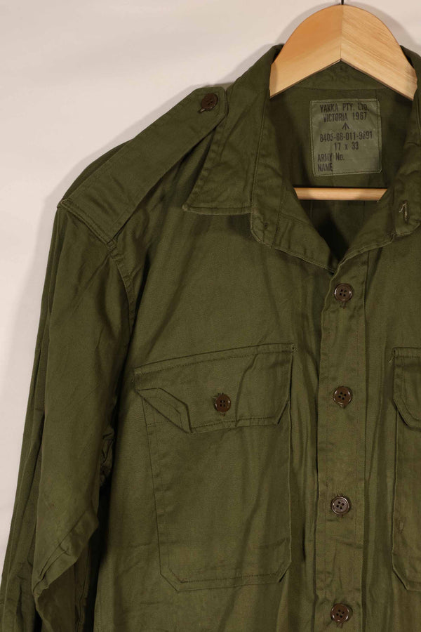 実物 1967年製 オーストラリア軍 ファティーグシャツ ほぼ未使用品