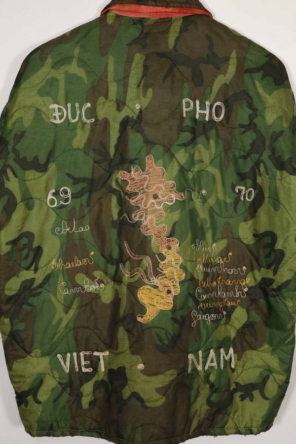 実物 米軍ポンチョライナー ツアージャケット DUC PHO 1969-1970