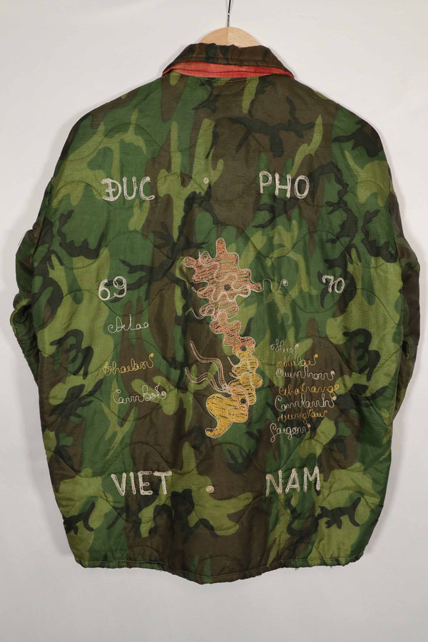 実物 米軍ポンチョライナー ツアージャケット DUC PHO 1969-1970