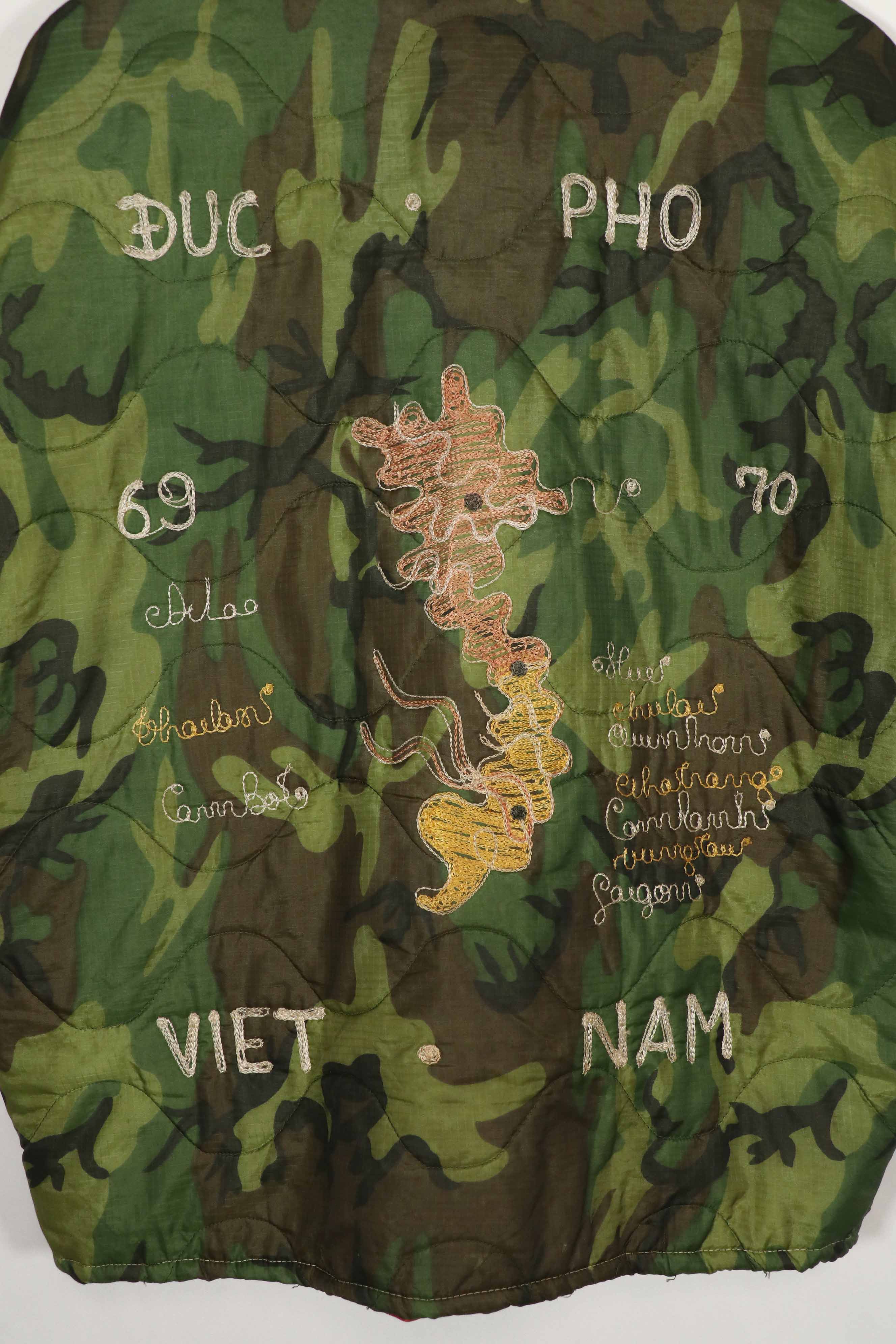 実物 米軍ポンチョライナー ツアージャケット DUC PHO 1969-1970