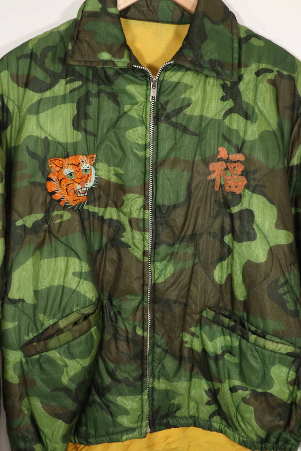 実物 米軍ポンチョライナー製 US NAVY SEABEE TEAM 7107  1971-72 ツアージャケット