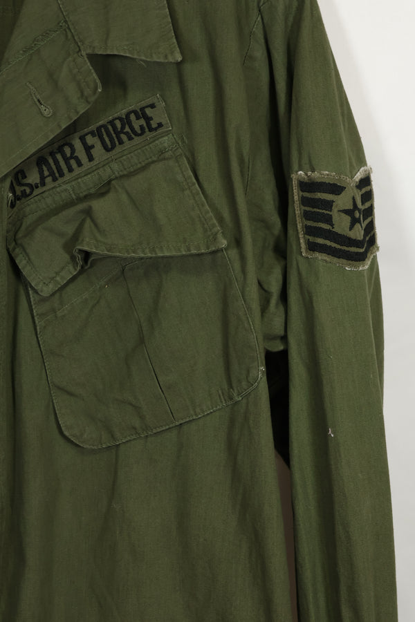 1967年製 USAF 3rd Model ジャングルファティーグ ジャケット L-R 状態良い 中古品