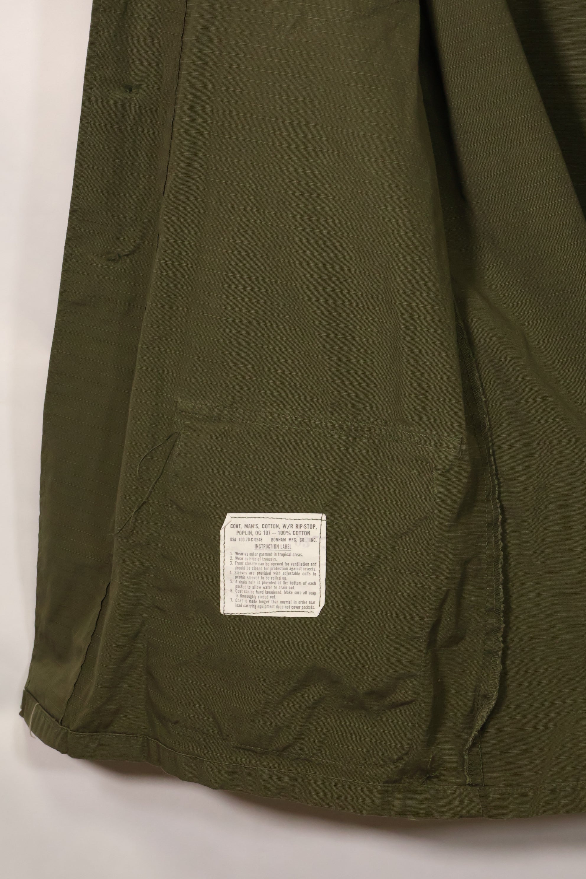 1970年契約 4th Model ジャングルファティーグ ジャケット M-L ほぼ未使用品