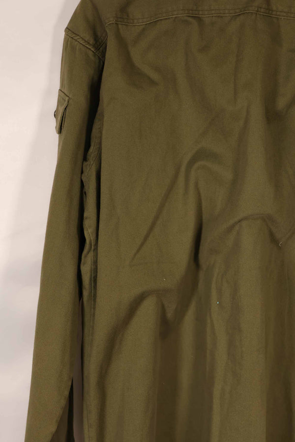 実物 1969年製 ニュージーランド軍 OD ファティーグシャツ Size 39/41L 中古品扱い