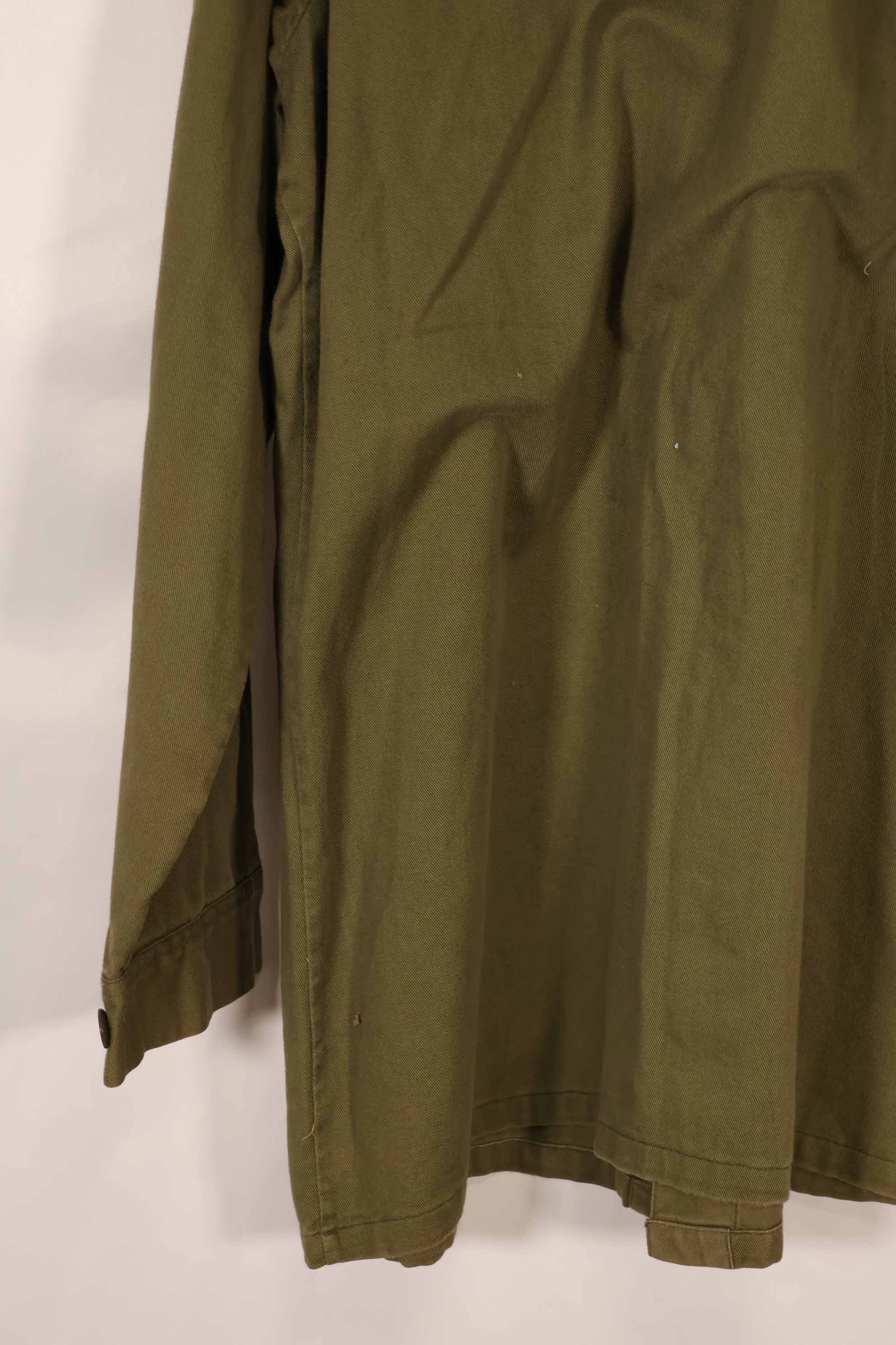 実物 1969年製 ニュージーランド軍 OD ファティーグシャツ Size 39/41L 中古品扱い