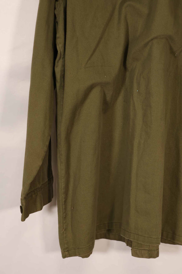 実物 1969年製 ニュージーランド軍 OD ファティーグシャツ Size 39/41L 中古品扱い